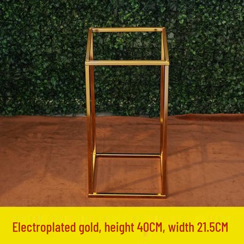 Geometric Square Frame Flower Stand for Weddings - Wrought Iron Artificial Flower Decor