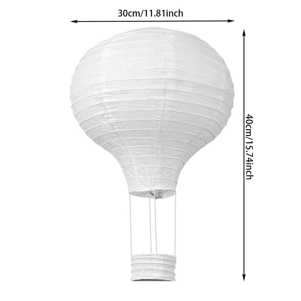 Runtow 6pcs 30cm White Hot Air Balloon Paper Lantern ,Wedding Birthday Party Home Hanging Decor