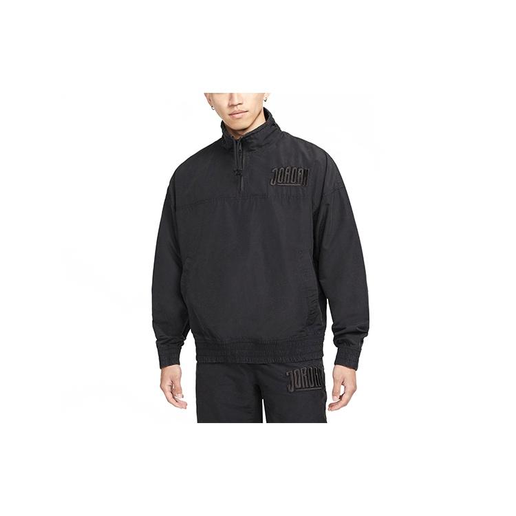 Air Jordan Sportdna Half Zipper Drawstring Athleisure Casual Sports Jacket Black Men s DA7166-010 L