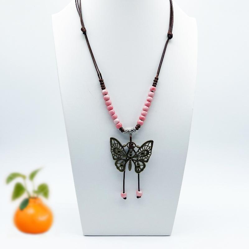 Accessories, Jewelry, Woven Beaded Sweater Chain, Ceramic Necklace, Female Niche Feeling Does Not Fade