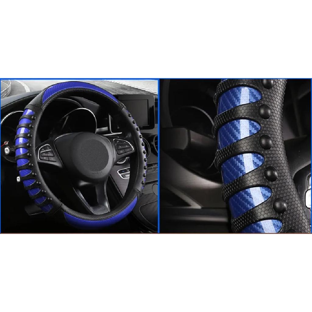 SEAMETAL Sport Steering Wheel Cover 38CM Anti Skid Steer Protector Universal Steer Wheel Cover with Massage Texture Sweatproof