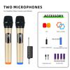 Wireless Microphone 2 Channels VHF Fixed Frequency Handheld Mic Micphone For Party Karaoke Professional Church Show Meeting