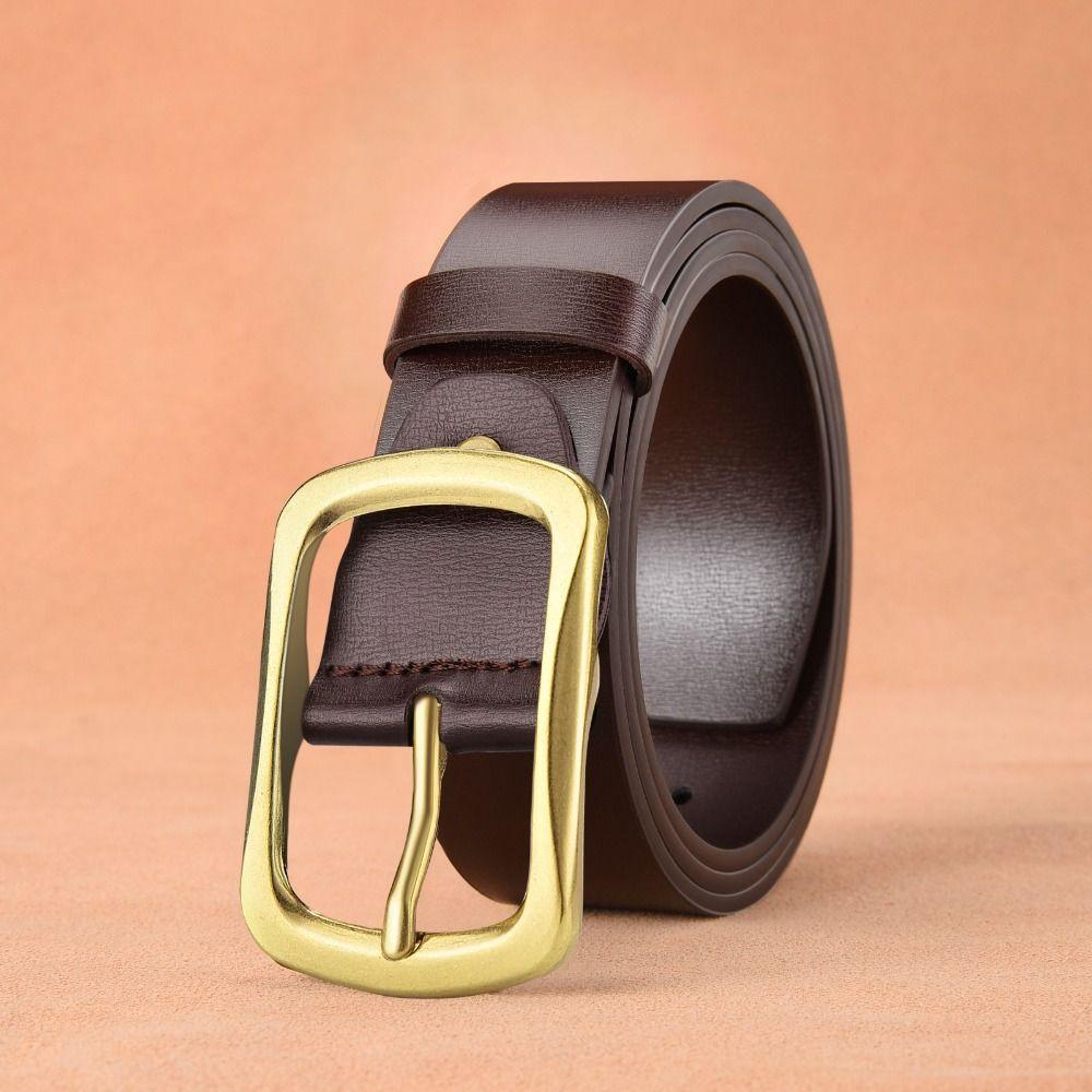 Casual Leather Belt Versatile Trouser Dress Belts Business Waist Strap