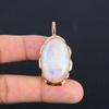 Rainbow Moonstone Gemstone Copper Handmade Jewelry Pendant For Women