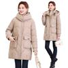 New winter hooded cotton-padded clothes women's medium and long cotton-padded clothes plus size women's clothes thickened cotton-padded jacket