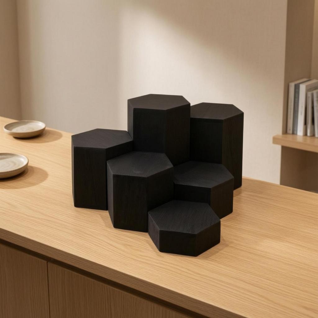 Hexagonal Tabletop Display Stand Compact for Craft Displays
