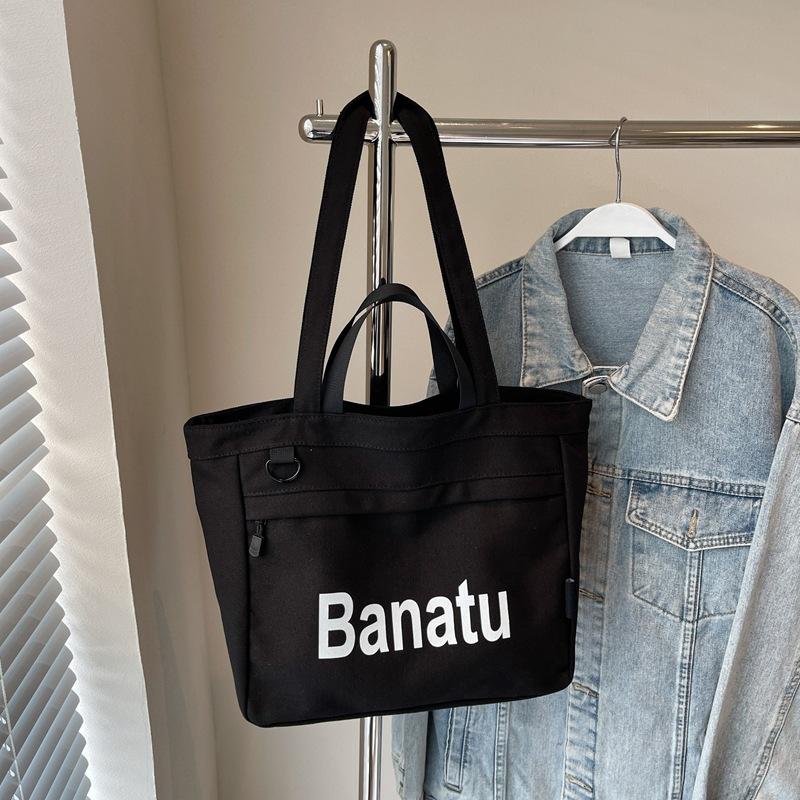 

Canvas bag women s large-capacity new autumn and winter versatile shoulder handbag class commuter tote bag