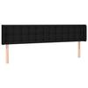 VidaXL Tête de lit avec oreilles Noir 163x16x78-88 cm Tissu3119210