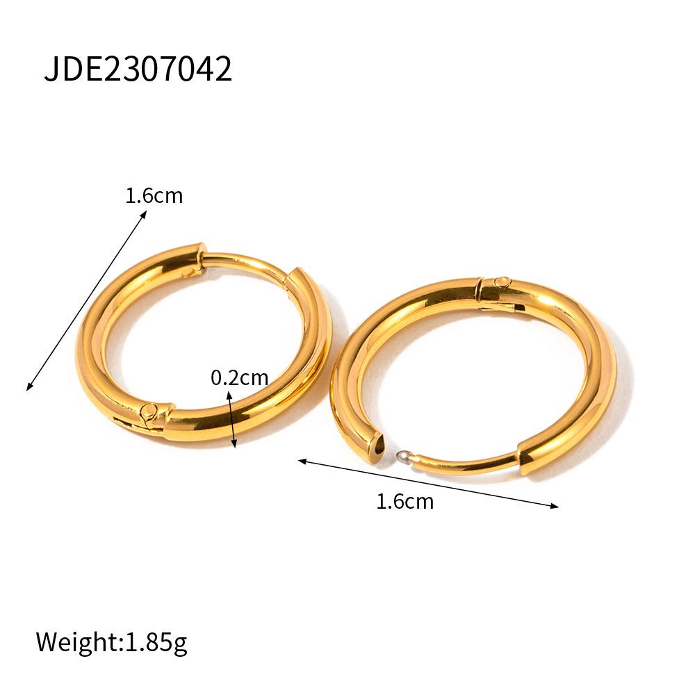Minimalist Geometric Ear Clips Fashion Five Point Star Heart Titanium Steel Earrings for Women