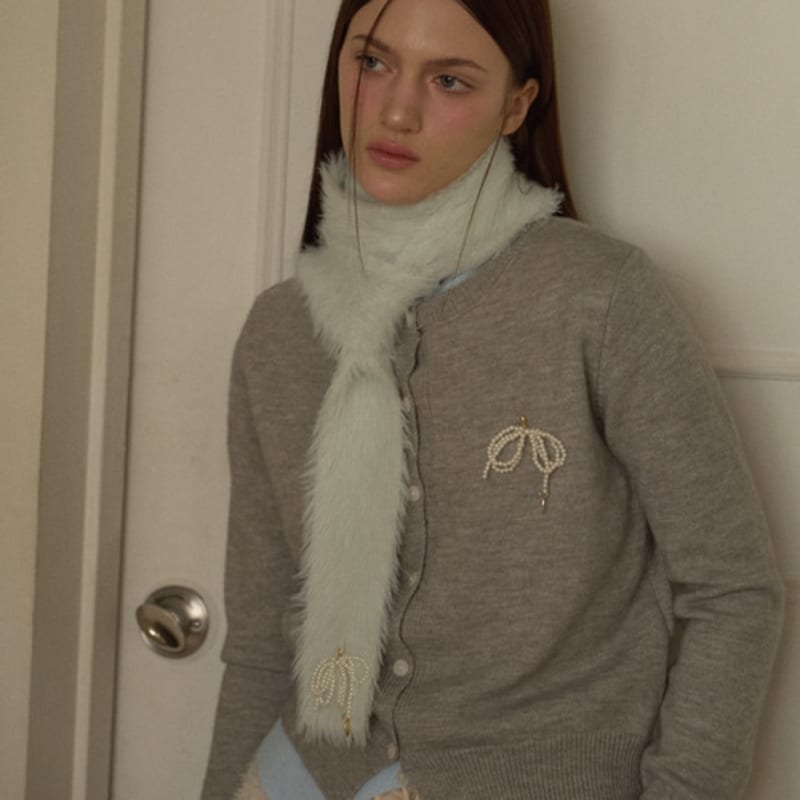 leterie ANGORA RIBBON MUFFLER_MINT