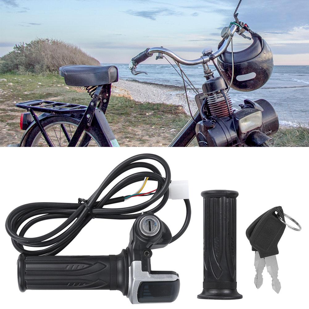 Multifunction Throttle Grip 36V Electric Quantity Battery Indicator Electric Door Lock