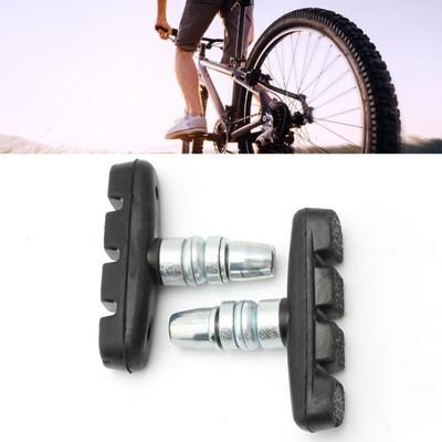 1 Pair Bike Braking Pad Exquisite Workmanship Hard-wearing Rubber Bicycle Brake Pad