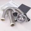 Küchenspüle Siphon Abflussflexschlauch 40/60cm Haus Ausziehbarer Abflussrohr Edelstahl Badezimmer