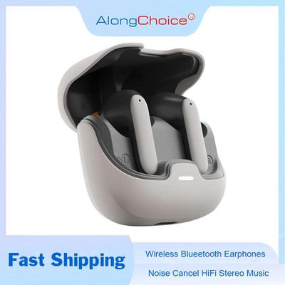 Fones de Ouvido Sem Fio com Cancelamento de Ruído Microfone Duplo Estéreo HiFi Super Bass Fone de Ouvido Baixa Latência Para Jogo Grande Capacidade À Prova d'Água