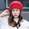 Women's Winter Rabbit Fur Knitted Beret - Warm, Velvet-Lined Korean Style