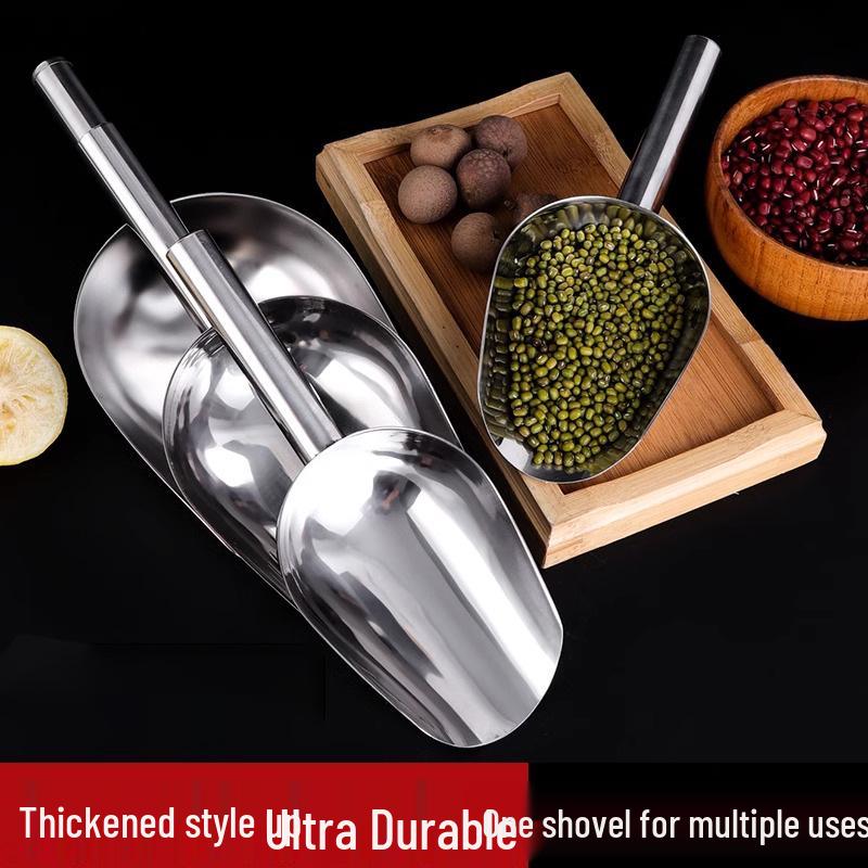 

Многофункциональная лопатка из пищевой нержавеющей стали: Идеально для муки, сухофруктов, семян, сахара, риса и зерновых Medium - 10 inch Stainless Steel Shovel