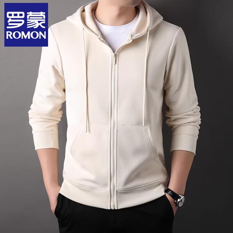 Romon Men s Casual Zip-Up Hoodie Jacket M