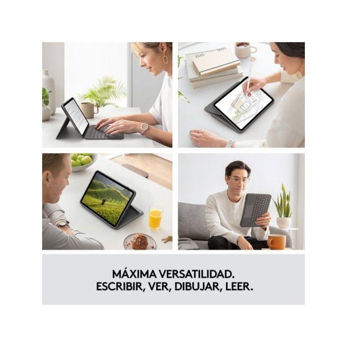 Logitech Folio Touch Tastaturhülle für iPad Air 4./5. Gen. - Grau