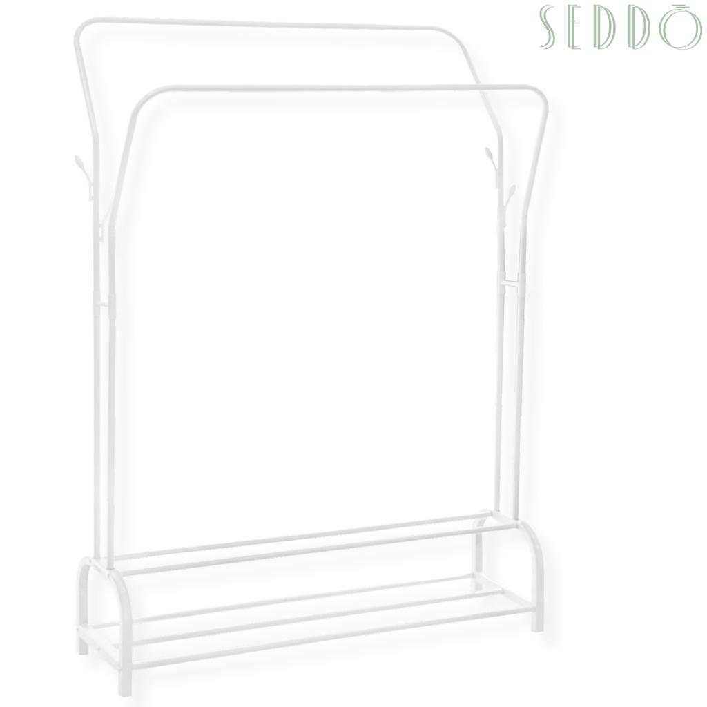 Shelf Metal Hanger Stable Durable Standing Hall Wardrobe
