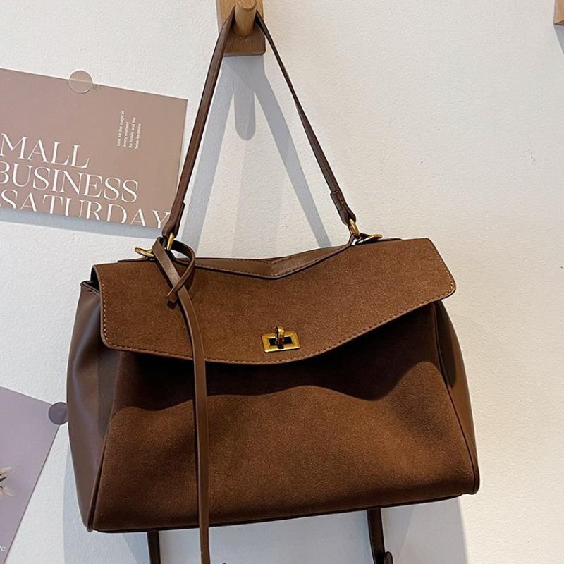 Business Commuter Handbag for Women, New Matte Leather Tote Bag, Unisex Style, Large Handheld Bag, Crossbody Bag