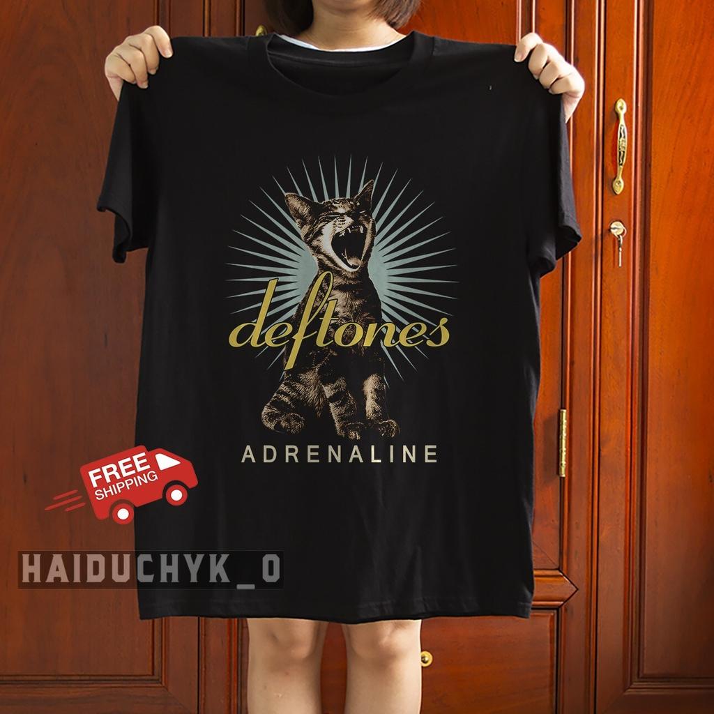 Deftones Shirt Screaming Cat Adrenaline Retro Black T-shirt - Free Shipping