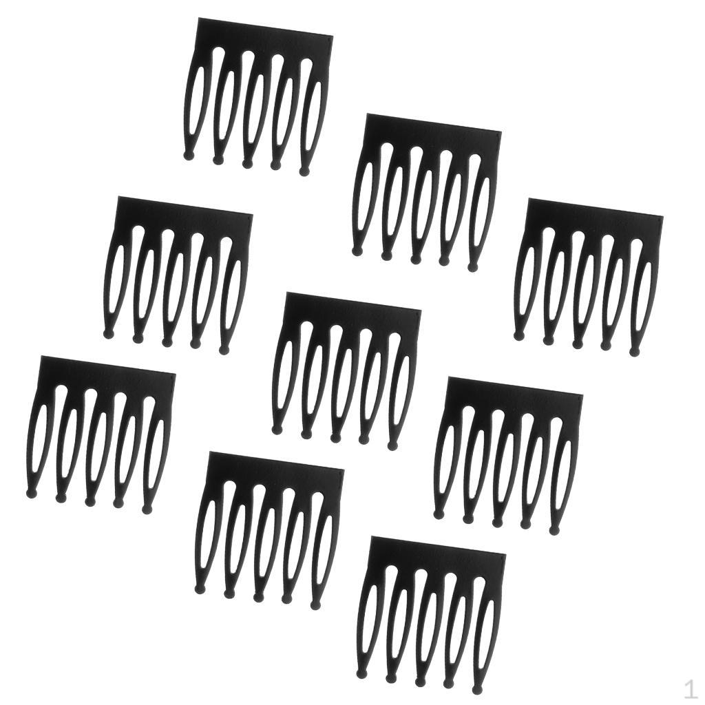100 Mini Hair Clips Comb Accessories for Dolls DIY Making Kits Black Comb