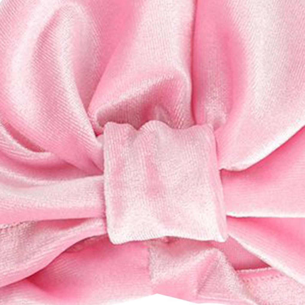 Baby Girls Turban Knot Head Wrap Cute Kids Rabbit Ear Hat Bunny Ear Velvet Cap