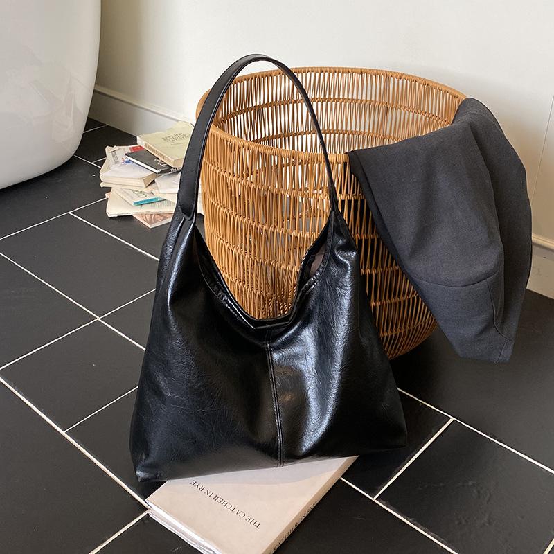 

Leopard print large-capacity bag women s new fashionable retro commuter shoulder bag popular for work in autumn and winter чёрный