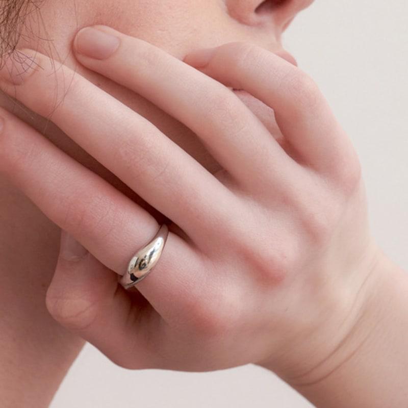 halden round ball bold ring (R001_silver)