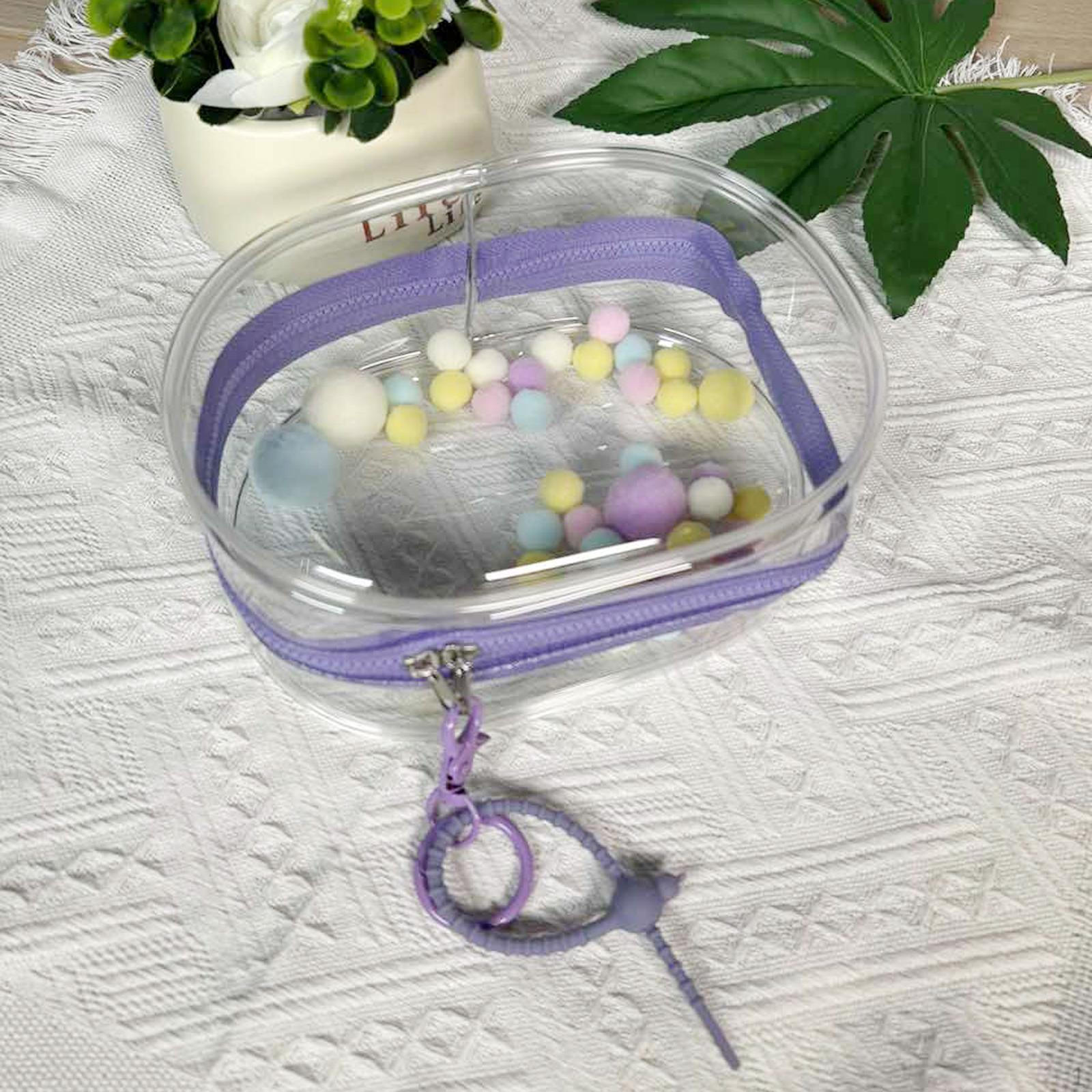 

Прозрачный брелок для куклы-миниатюры, переносная сумка для хранения с medium Large Violet