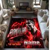Cristiano Ronaldo Potisknutý Křišťálový Sametový Koberec Protiskluzový Křišťálový Sametový Koberec Pro Pohovku Ložnici Vnitřní Domácí Dekorace