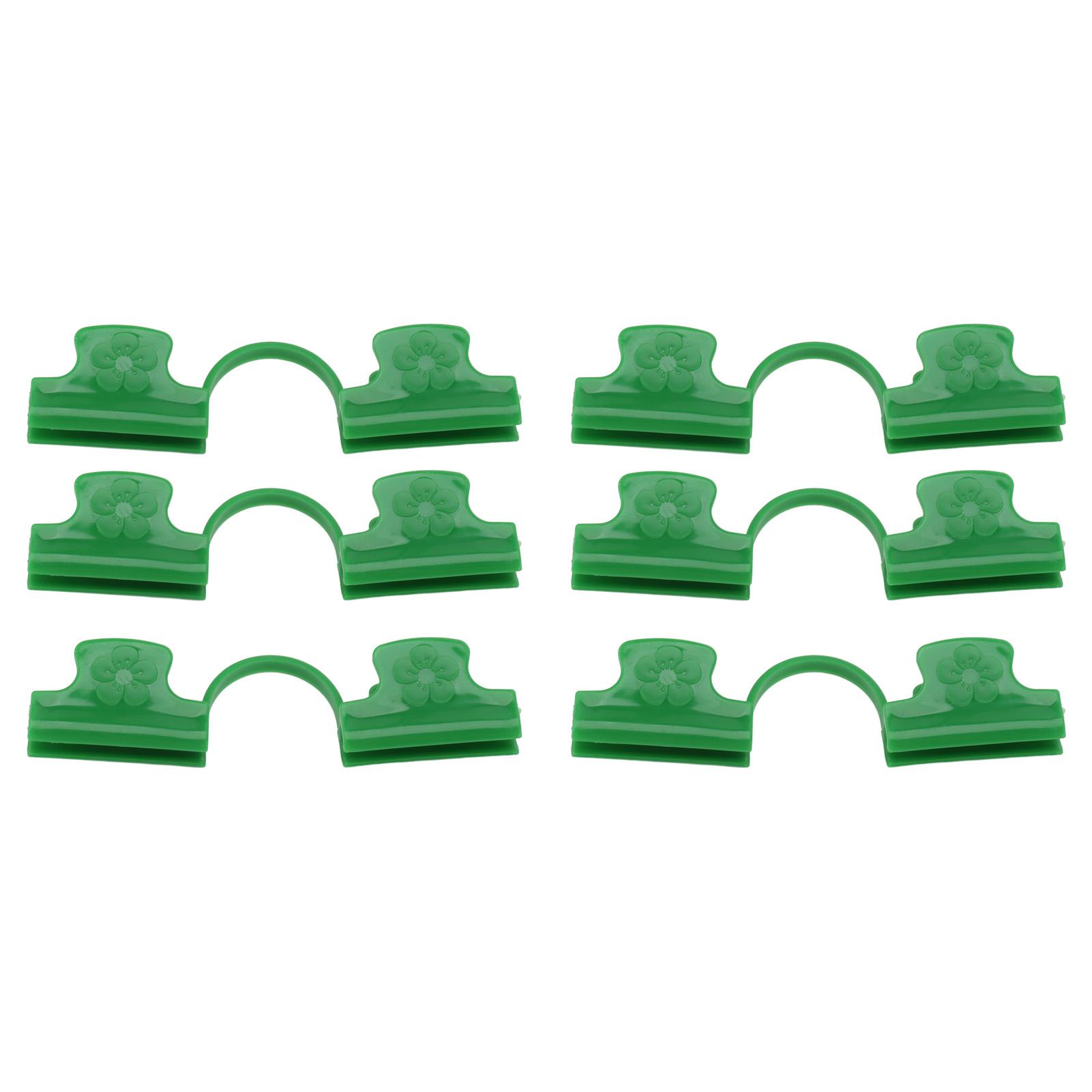 

50Pcs Greenhouse Clamp PE Plastic 2 Head Plant Film Clamp Soil Sheet Clip for Horticulture 11mm 0.43in 11mm