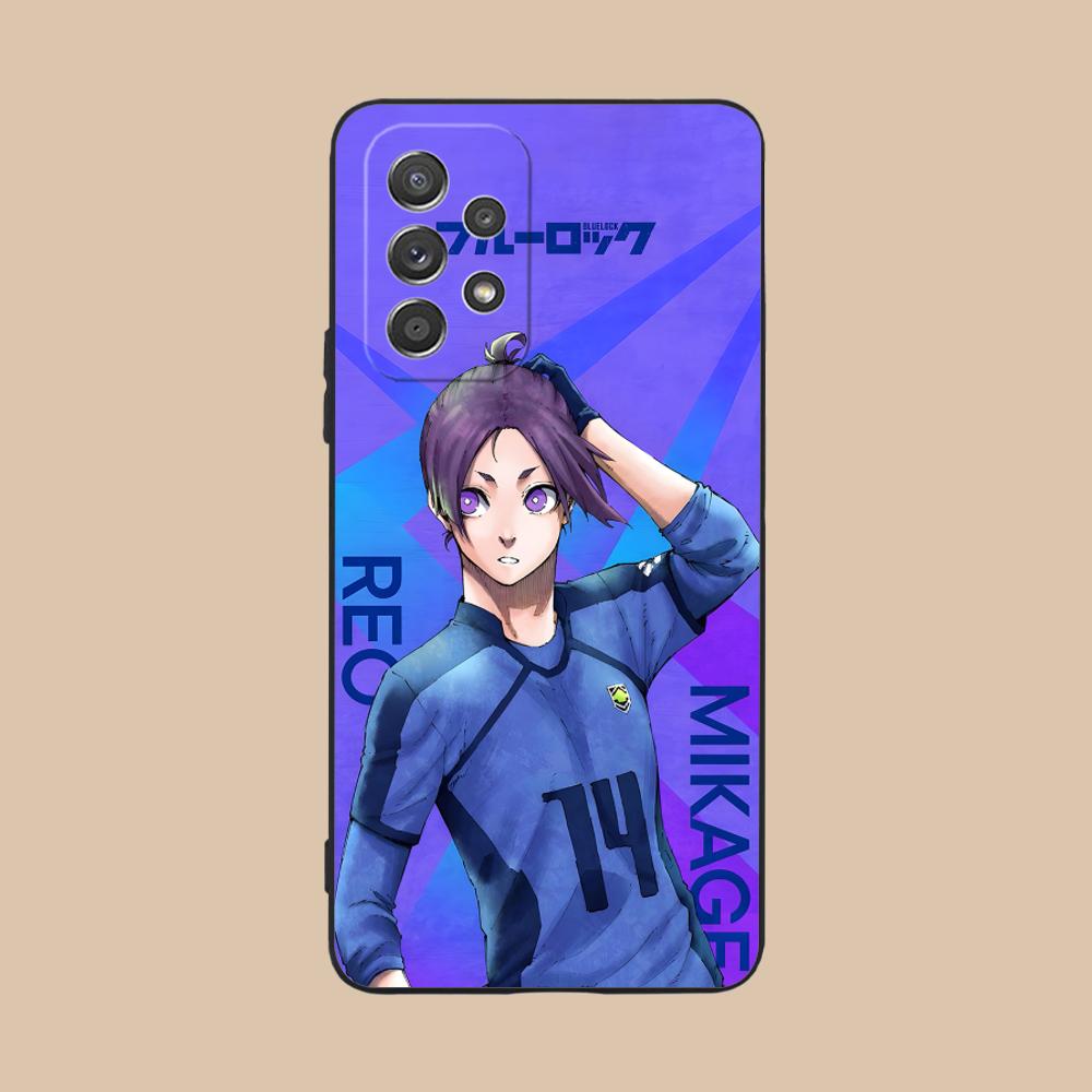 Blue Lock Reo Mikage Matte TPU Mobile Phone Case for Samsung Galaxy A56 55 54 53 52 51 36 35 34 23 16 15 5G Colorful Cover
