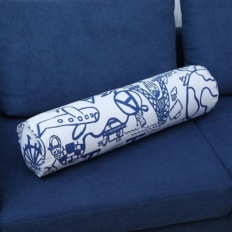 Pure Cotton Long Pillow Large Cylindrical Printing Removable and Washable To Sleep with You Clamp Leg Pillow Bed Cushion Gift
