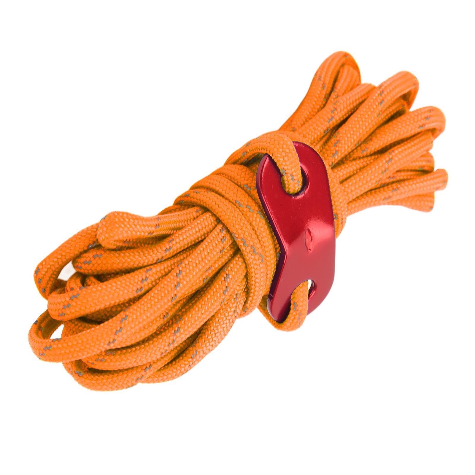 Светоотражающий оттяжной шнур для палатки, утолщенный ветрозащитный шнур для кемпинга с пряжкой для оттяжки из алюминиевого сплава для уличного кемпинга