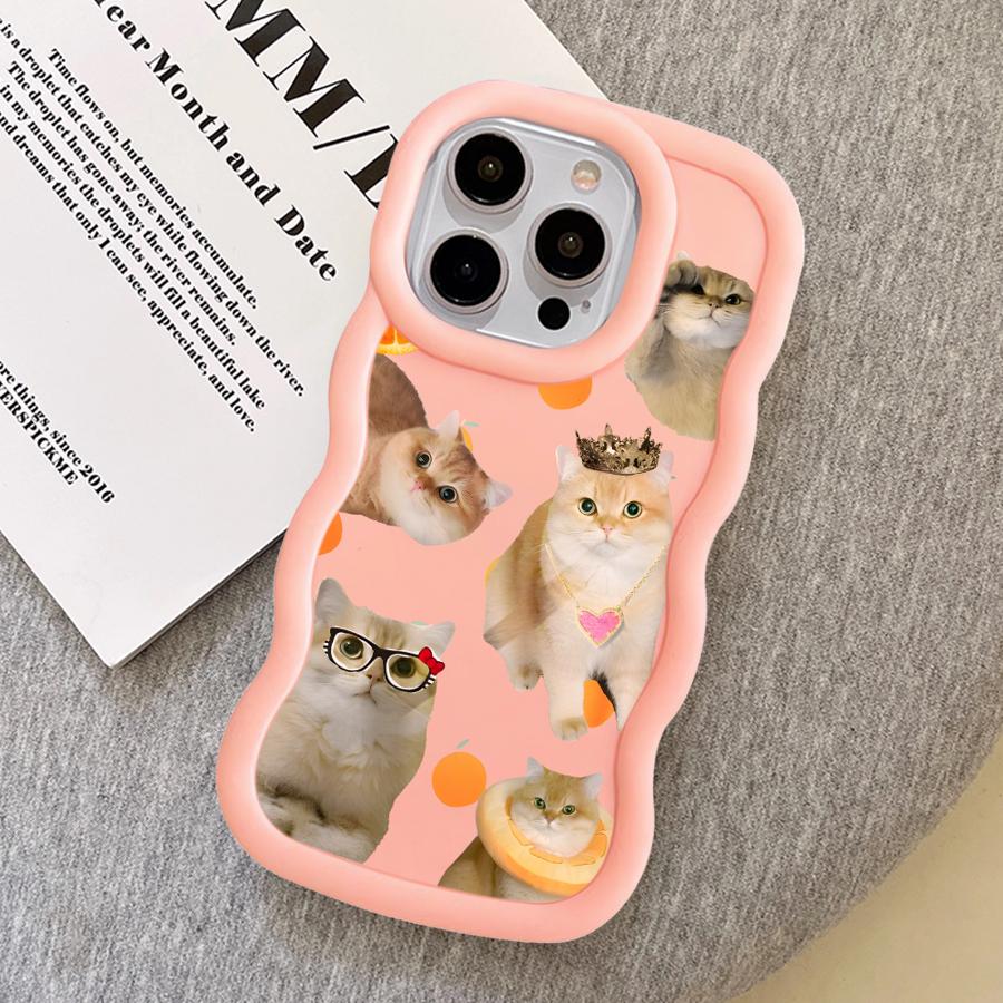 Cute Cat Case for iPhone 13 17 Air 12 8 15 Plus 11 14 XR 16 Pro Max Soft Phone Cover