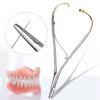 Dental Needle Holder Tweezers Bracket Stainless Steel Orthodontic Plier With Gold Handle Dental Surgical Tool