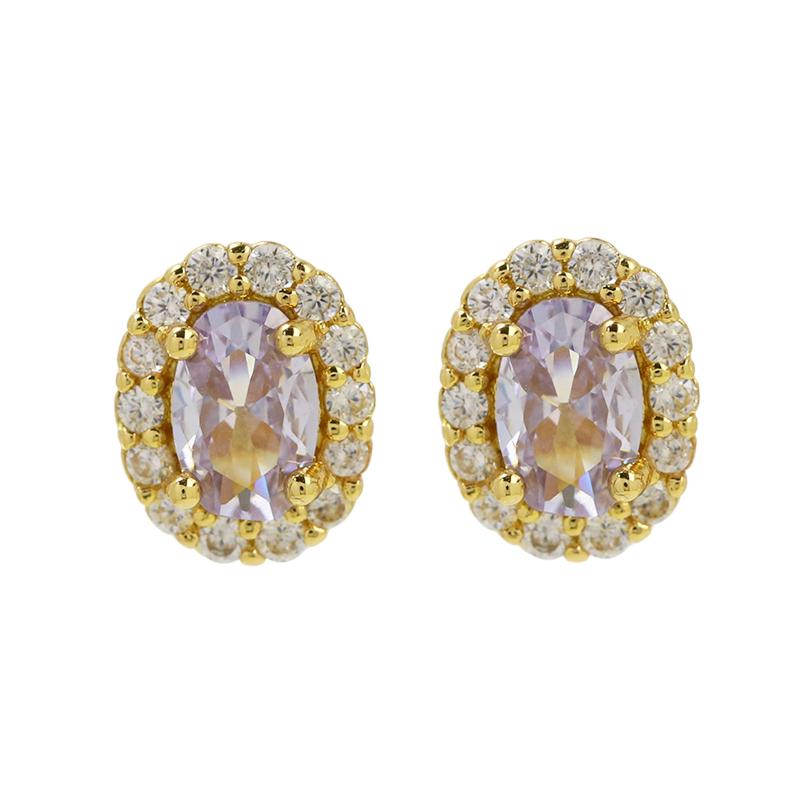 Colorful 12 Month Birthstone Rhinestone Stud Earrings For Women Crystal Ladies Fashion Weddings Banquet Jewelry Accessories