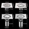 Floor Drain Anti-Odor Shower Drain Anti-clogging Hair Stopper Catcher Sink Strainer Stainless Steel Drain Protectors Bathroom Toilet Tub Tile Insert F