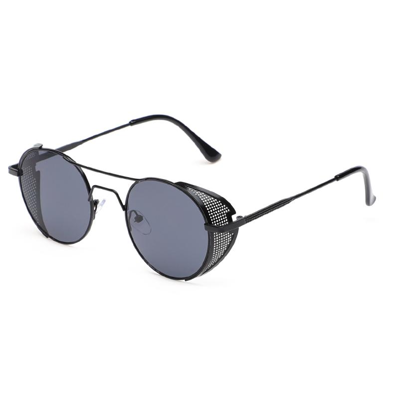 Vintage Gothic Steampunk Style Metal Frame Sunglasses Men Women luxury Brand Designer Round Shields Sun Glasses Gafas de Sol