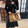 Suede large-capacity tote bag women's new trendy high-end shoulder bag going out to work commuter bag