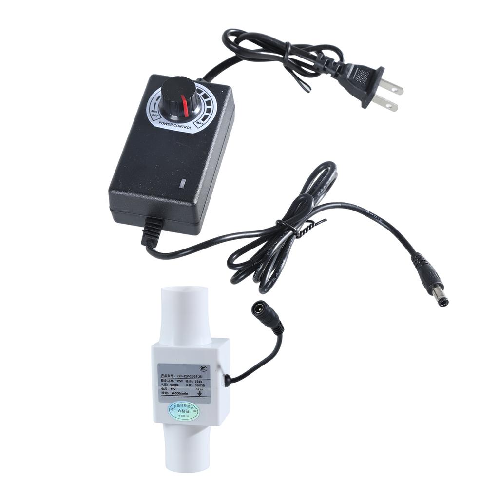Potrubní ventilátor s regulátorem otáček 12V Větrací odsávací ventilátor Potrubní ventilátor pro ohřev vzduchu Chlazení Posilovač