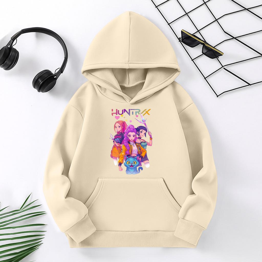 Children's Hoodie Boys And Girls Solid Color Long-sleeved Hooded Pocket Hoodie