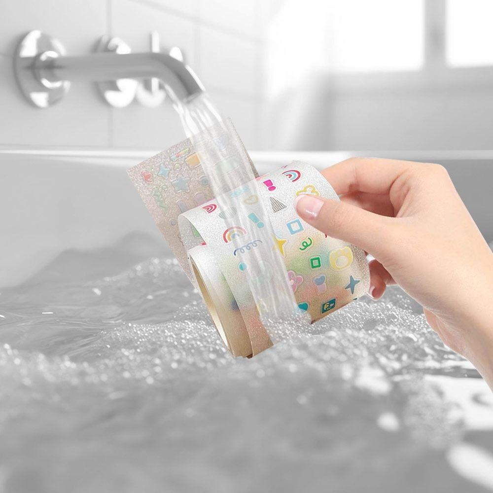 Mushroom Pattern PET Sticker Tapes Basic Material Removable Stationery Stickers Waterproof DIY Graffiti Star Decor Stickers