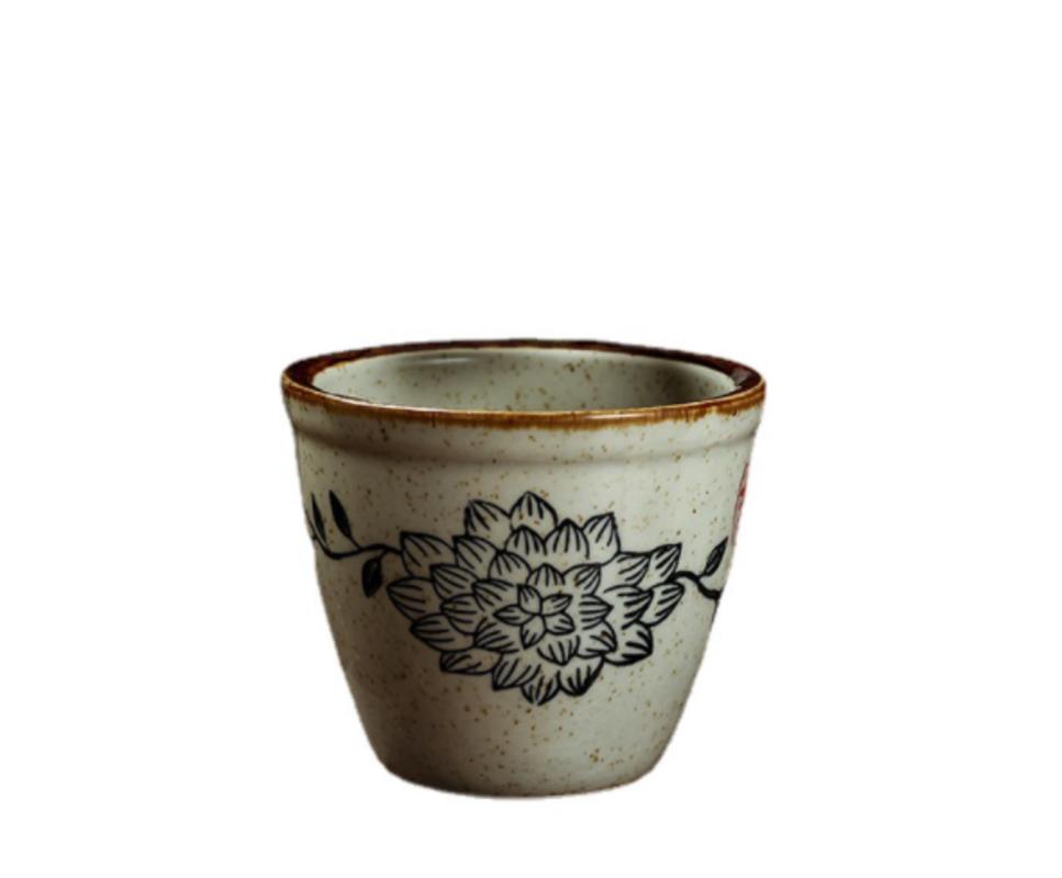 Vintage Japanese Ceramic Tea Cup Ceramic Large Volume Ceramic Tea Bowl Tea Cup Water Tea Container Teaware Tea for Kids Drinks Handicrafts | Tea Cup