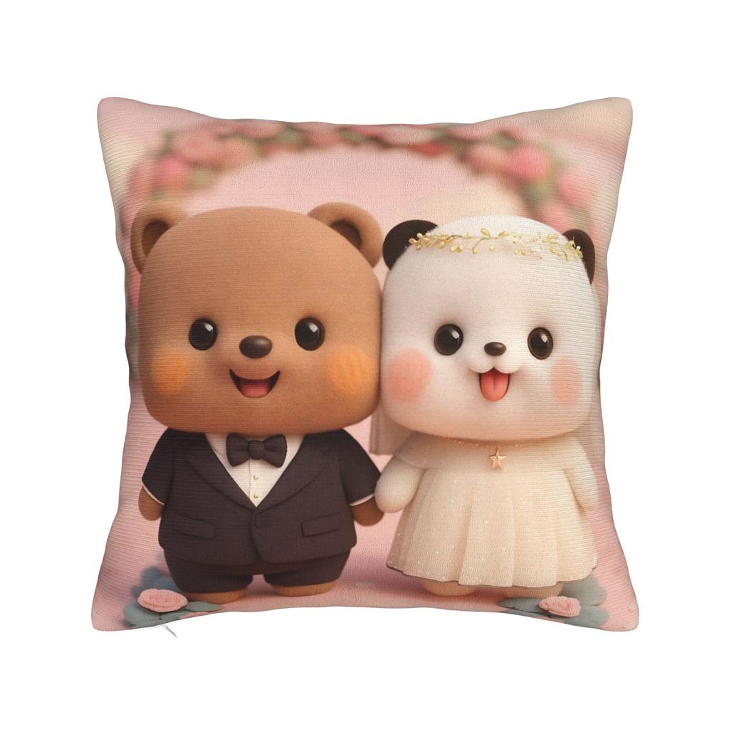 Pillow Cover 3D Print Kawaii Bubu & Dudu Retro Trendy Pillow Case For Living Room Chair Pillowcases