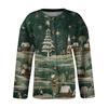 Women's Fashion Printed Long Sleeve Knitted Cardigan Button Down Jacket