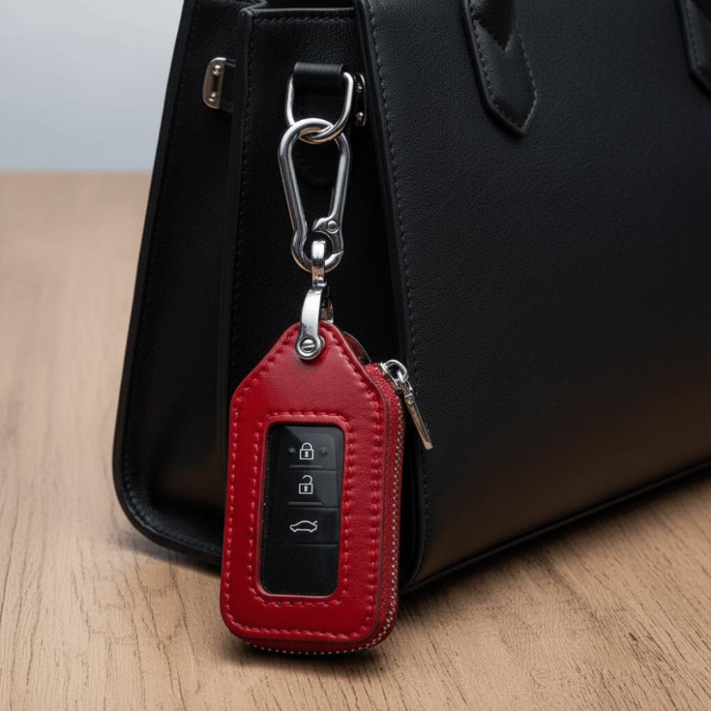 Zipper Purse Car Key Holder PU Leather Key Bag Case Fashion Key Protection Case  Housekeeper Cover