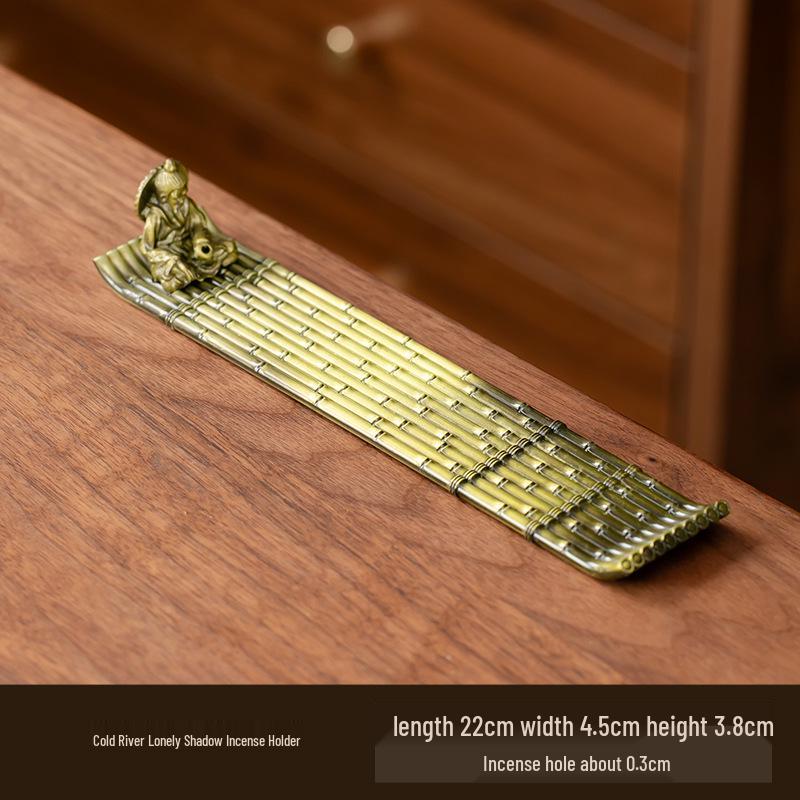 Antique Double-Layer Lotus Incense Holder for Tea Ceremony and Buddha Incense, Multi-Porous Sandalwood Line Burner.