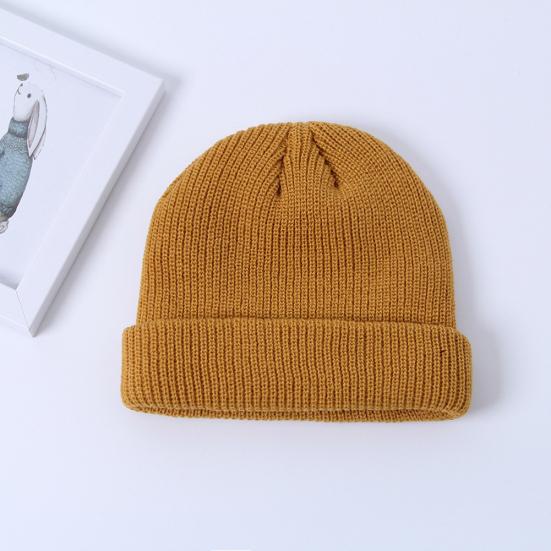 Winter Warm Unisex Soft Knitted Beanie Hat Solid Color Street Outdoor Sport Cap